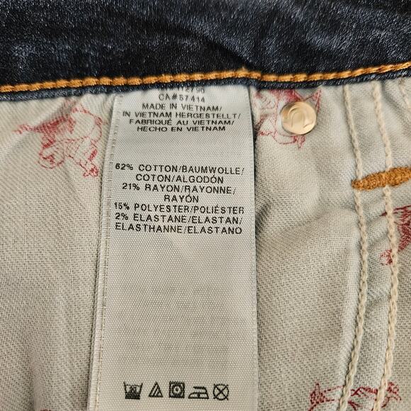 True Religion Knee Length Denim Jean Short Sz 33 - Picture 7 of 9